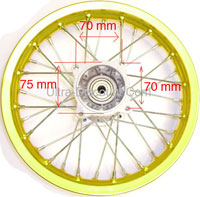Cerchio posteriore per Pit Bike (1.40 x 10'', Tipo 1, oro)