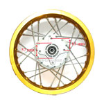 Cerchio posteriore per Pit Bike 14'' (tipo 3, oro)