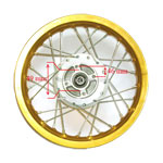 Cerchio posteriore per Pit Bike 14'' (tipo 3, oro) Bilder 2
