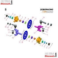 Mozzo anteriore dell'anello distanziatore Quad 350cc F3