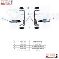 Indicatore di direzione Anteriore - posteriore LED per Skyteam TREX Bilder 1
