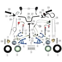 Braccio asse sinistro per quad Shineray 150ST